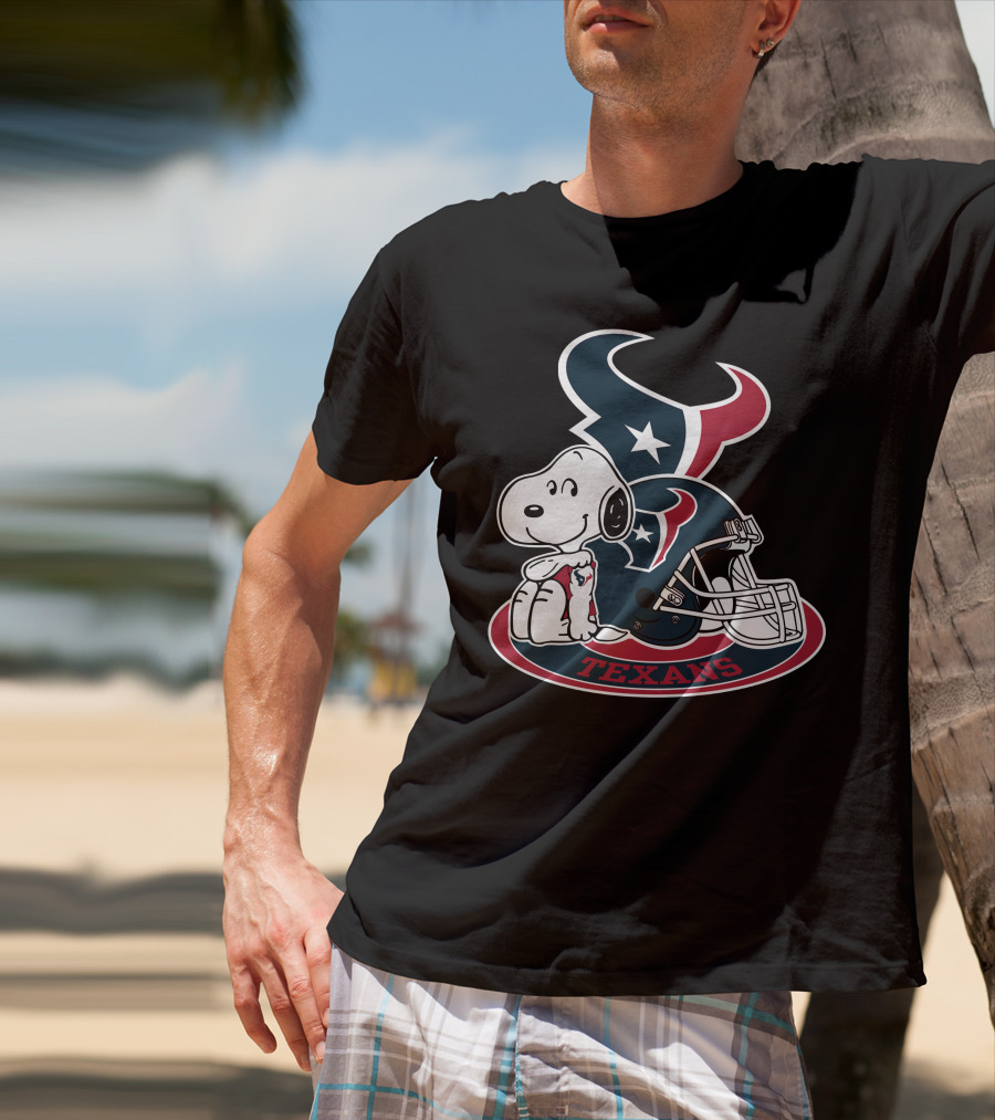 Houston Texans Snoopy Helmet T-Shirt