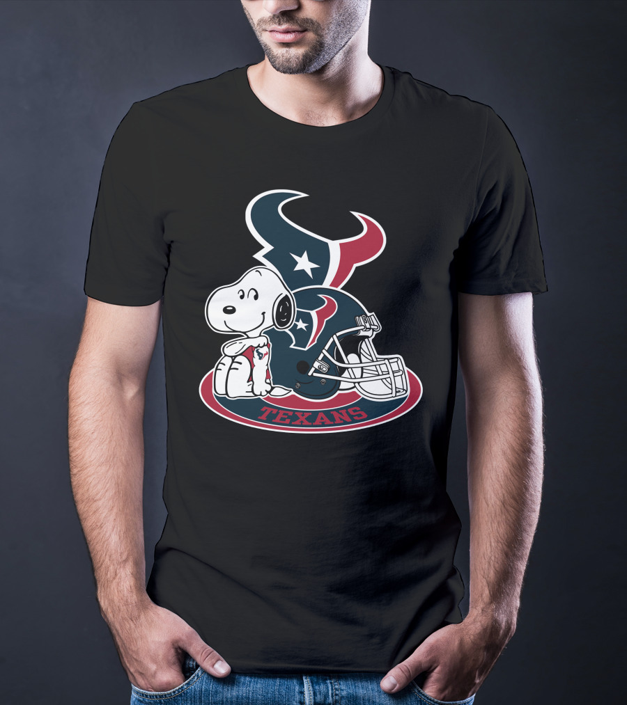 Houston Texans Snoopy Helmet T-Shirt