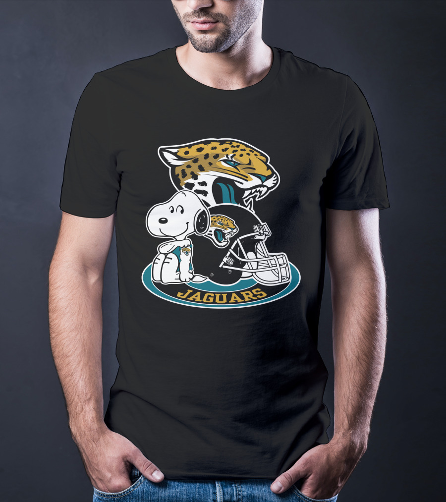 Jacksonville Jaguars Snoopy Helmet T-Shirt