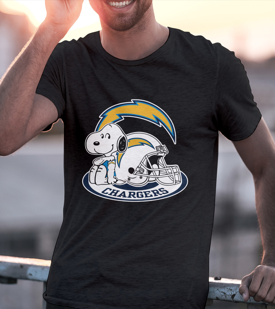 Los Angeles Chargers Snoopy Helmet Clipart 2 T-Shirt