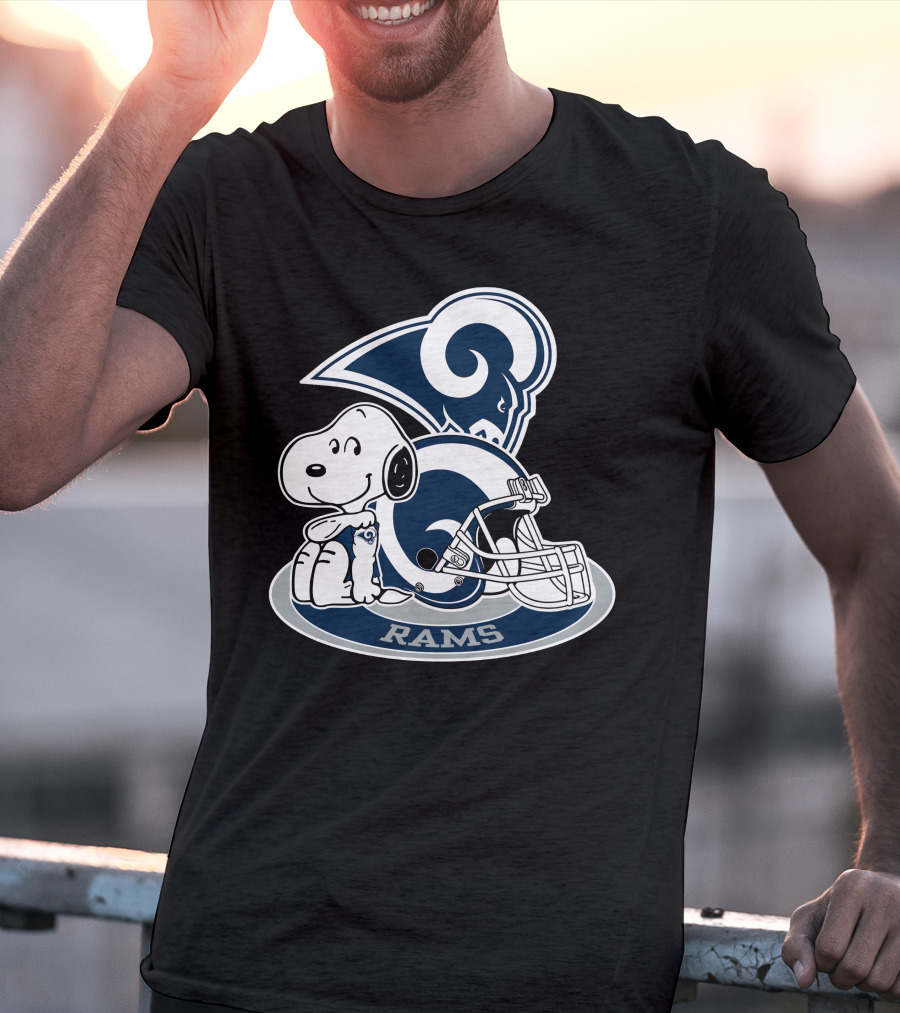 Los Angeles Rams Snoopy Football Helmet T-Shirt