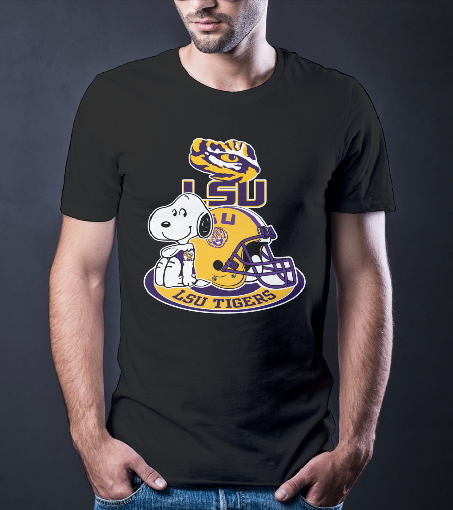 Lsu Tigers Snoopy Football Helmet T-Shirt