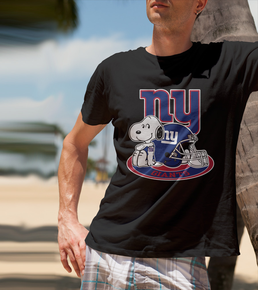 Ny Giants Snoopy Helmet Football T-Shirt