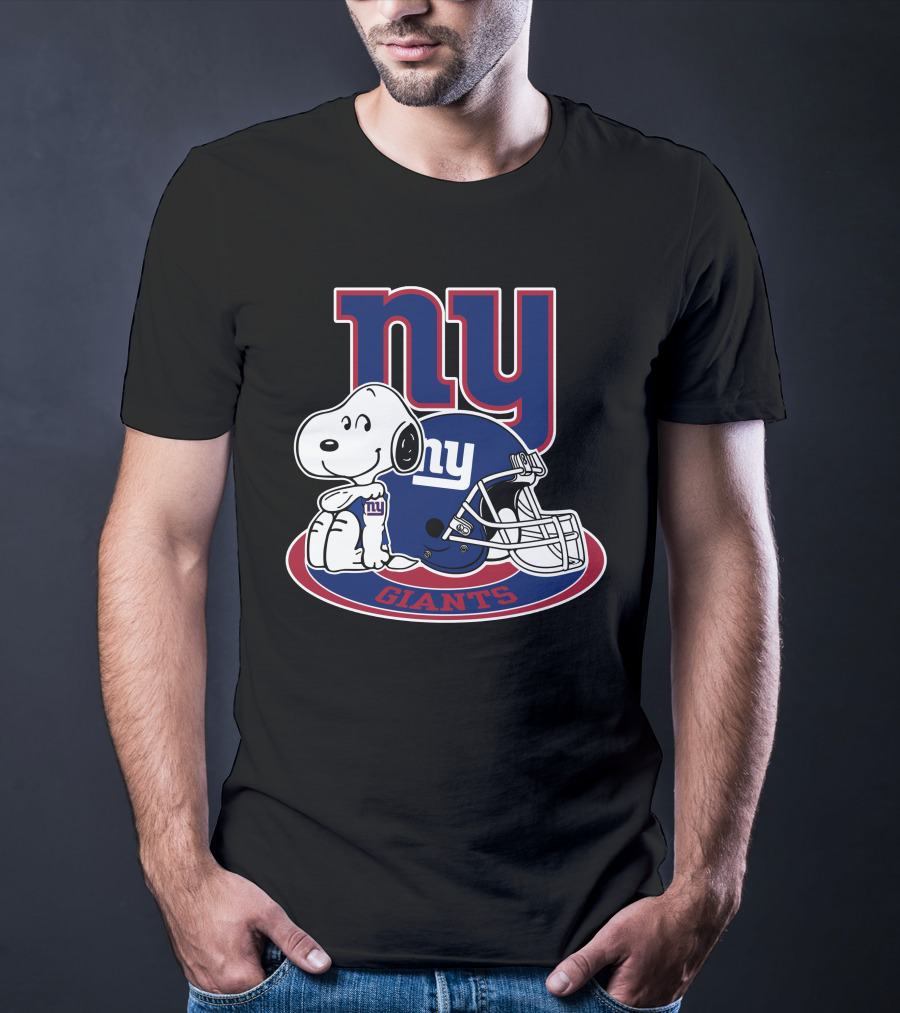 Ny Giants Snoopy Helmet Football T-Shirt
