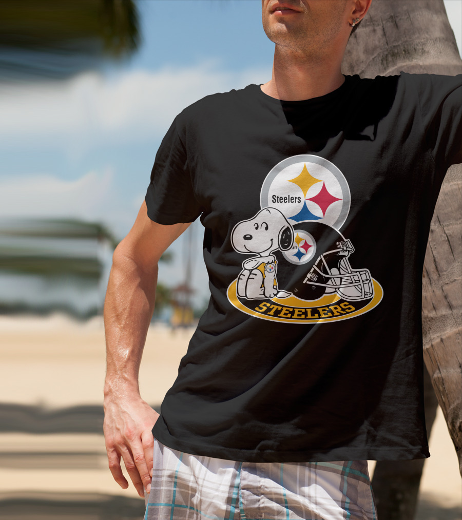 Steelers Snoopy Pittsburgh Helmet Nfl Peanuts Football Combination T-Shirt