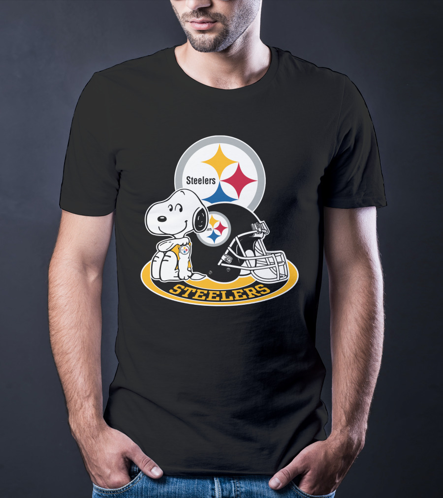Steelers Snoopy Pittsburgh Helmet Nfl Peanuts Football Combination T-Shirt