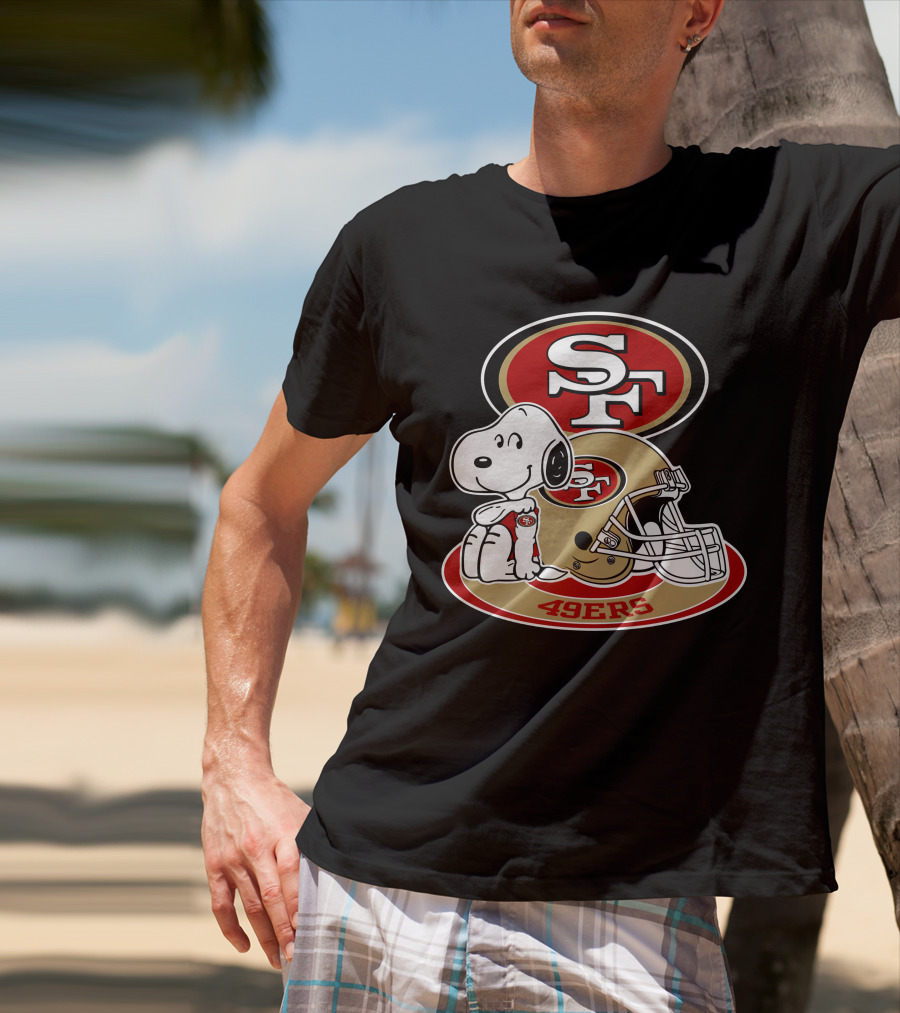 San Francisco 49ers Sf Snoopy Football Helmet 49ers T-Shirt