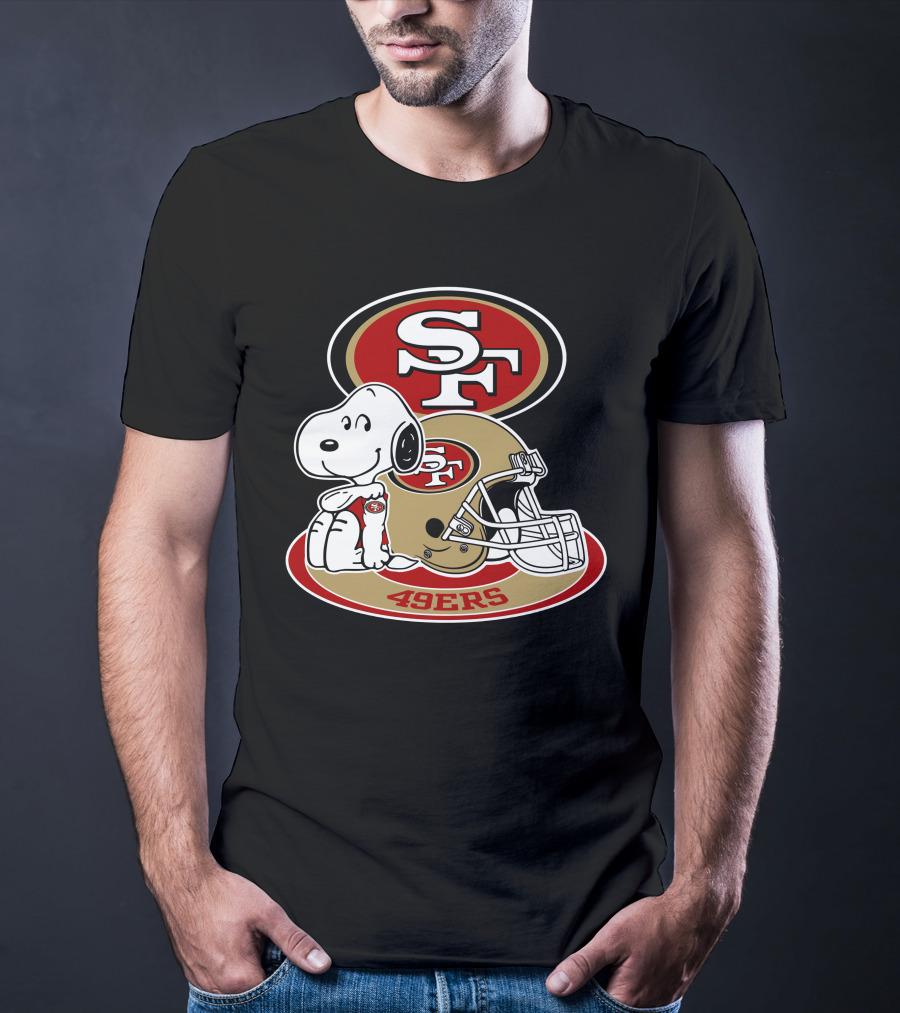 San Francisco 49ers Sf Snoopy Football Helmet 49ers T-Shirt