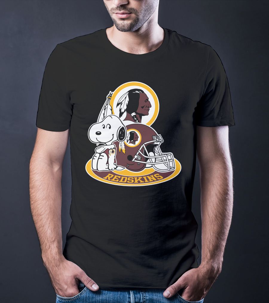 Washington Redskins Snoopy Football Helmet T-Shirt