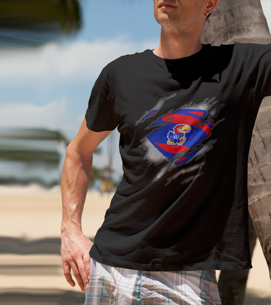 Kansas Jayhawks Ku Superman Jayhawk T-Shirt