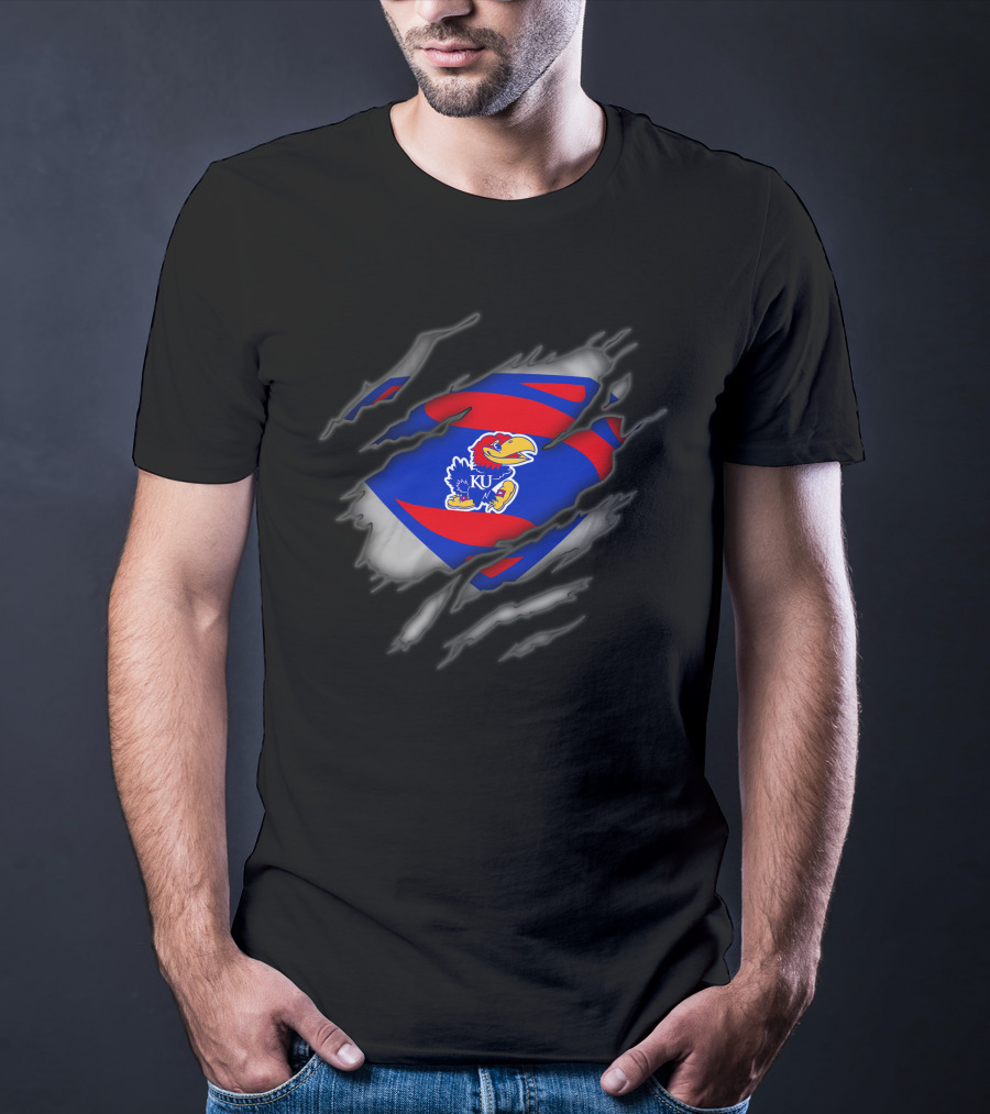 Kansas Jayhawks Ku Superman Jayhawk T-Shirt