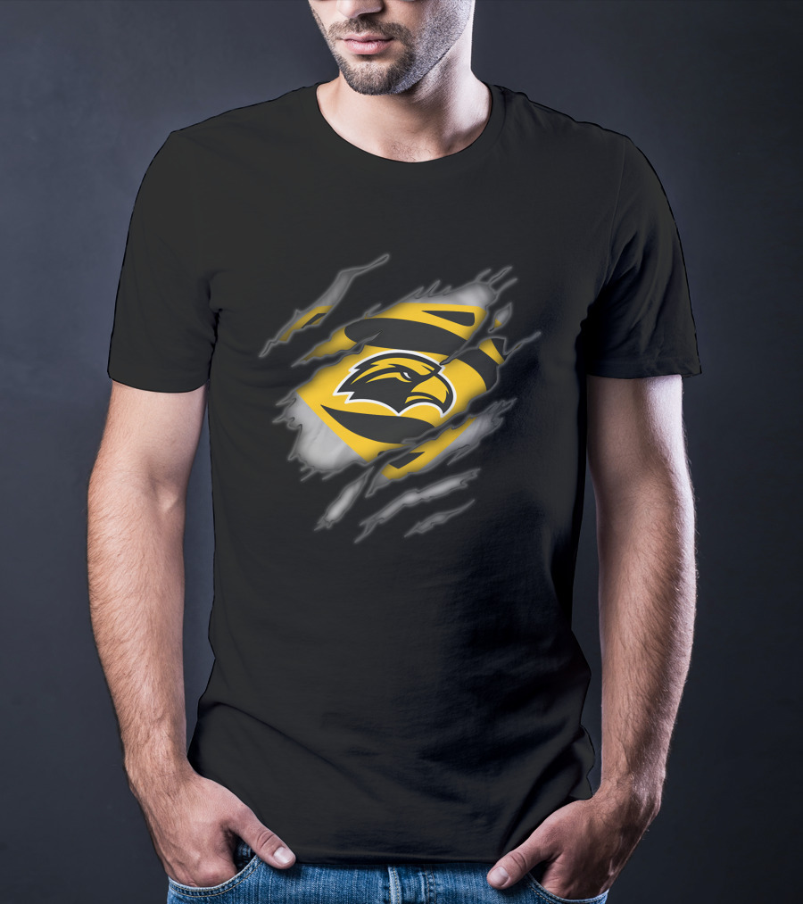 Southern Mississippi Golden Eagles Superman Style Emblem With Eagle T-Shirt