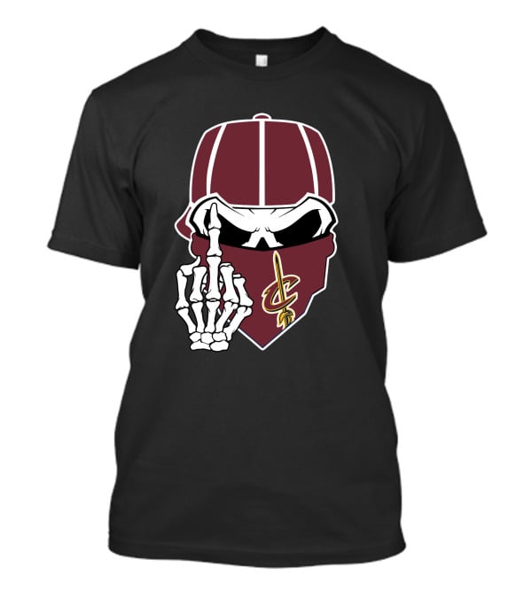 Cleveland Cavaliers Skull Cap Hand Gesture T-Shirt