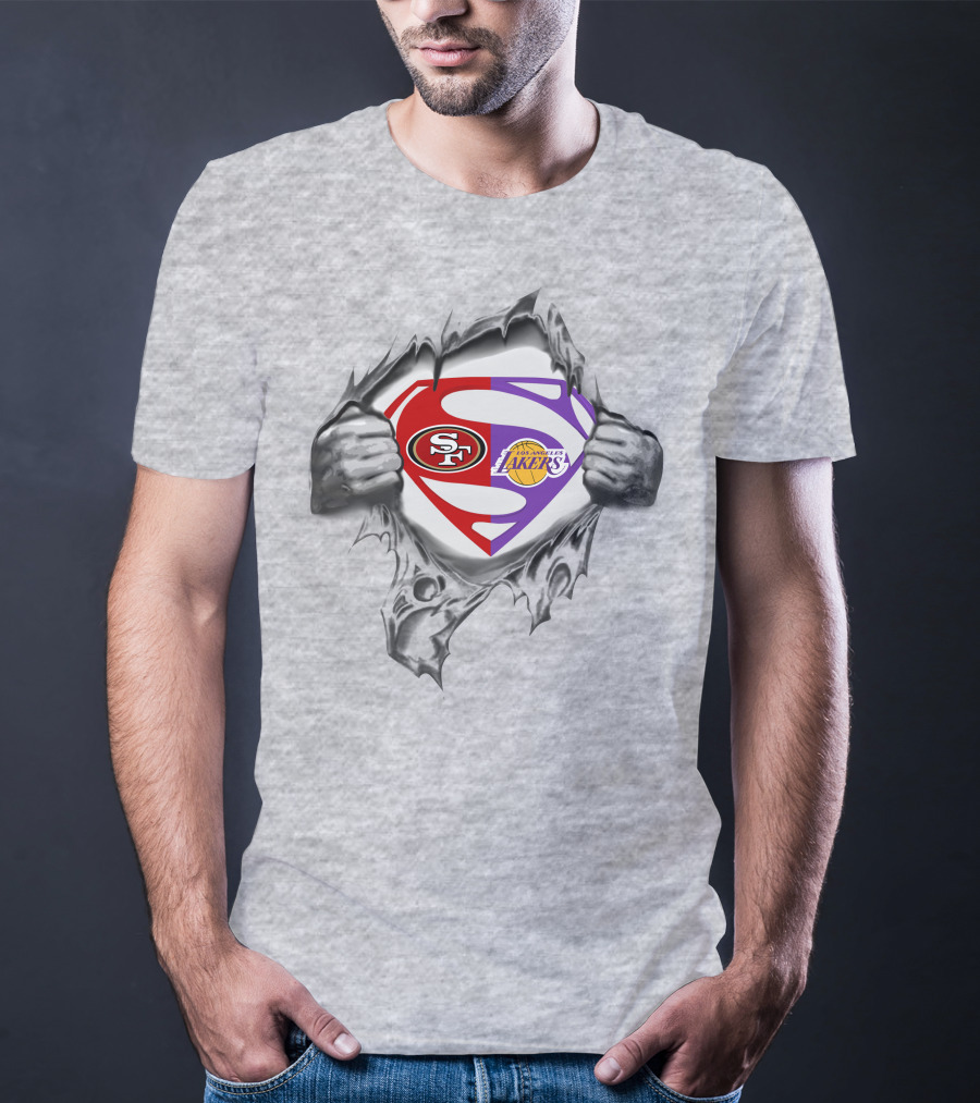 49ers Los Angeles Lakers Superman Logo T-Shirt