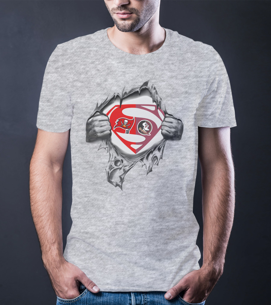 Buccaneers Florida State Seminoles Superman Logo Mashup T-Shirt