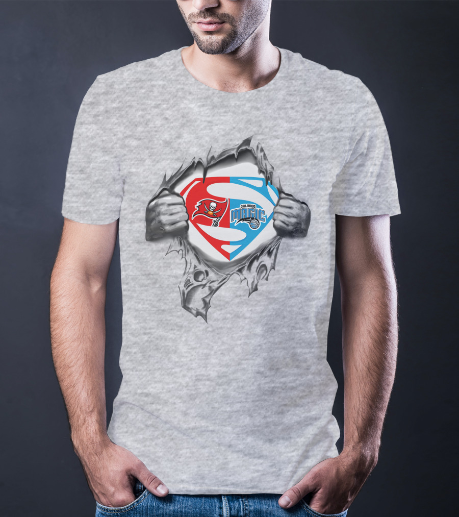 Buccaneers Orlando Magic Superman Tear Symbol T-Shirt