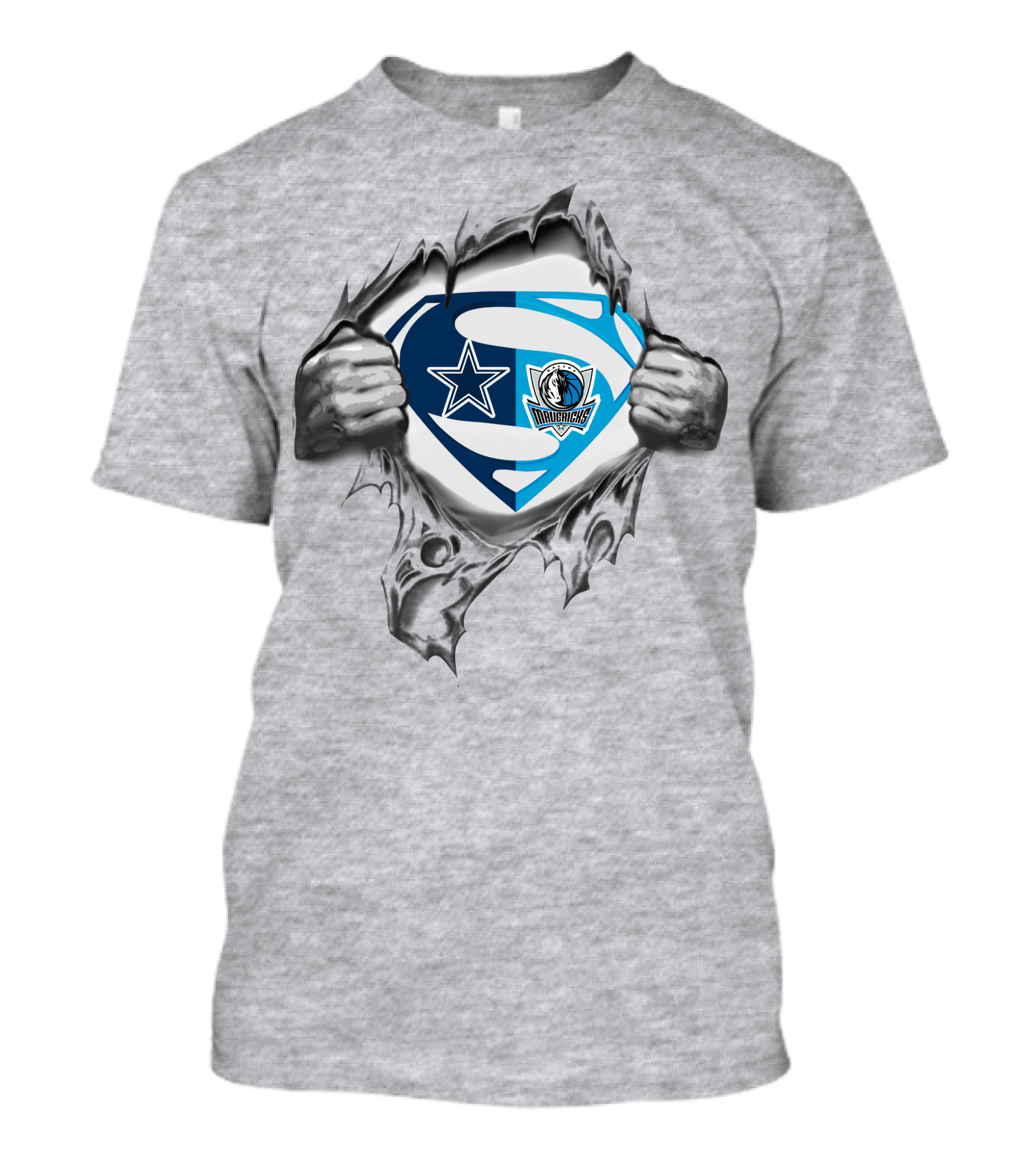 Cowboys Dallas Mavericks Superman Logo Crossover T-Shirt