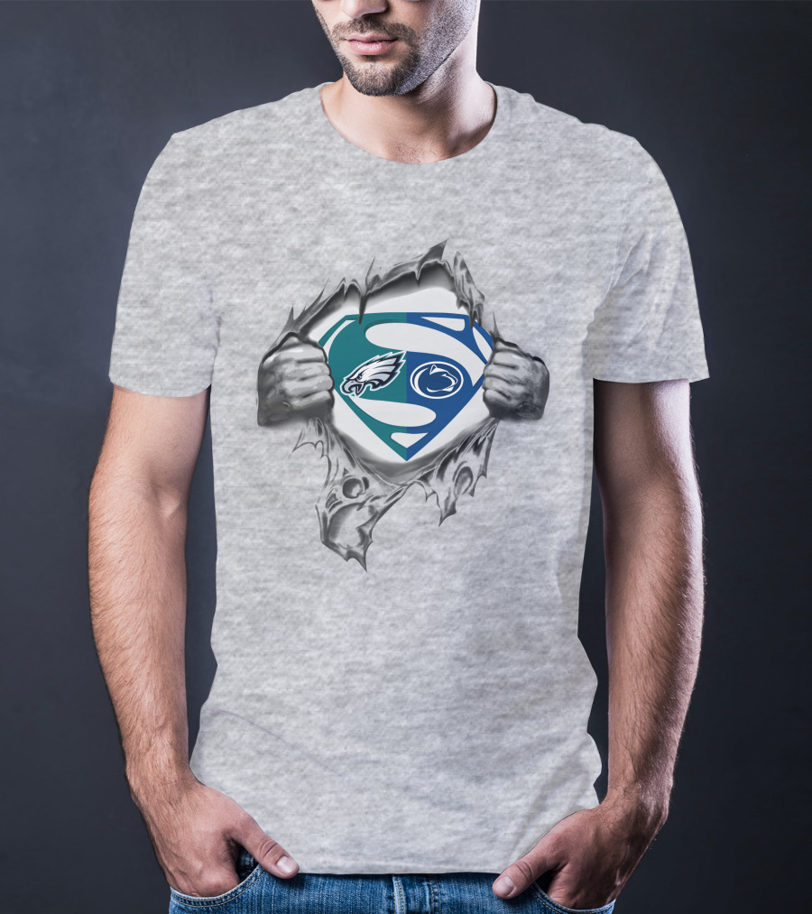 Eagles Penn State Nittany Lions Superman Logo Mashup T-Shirt