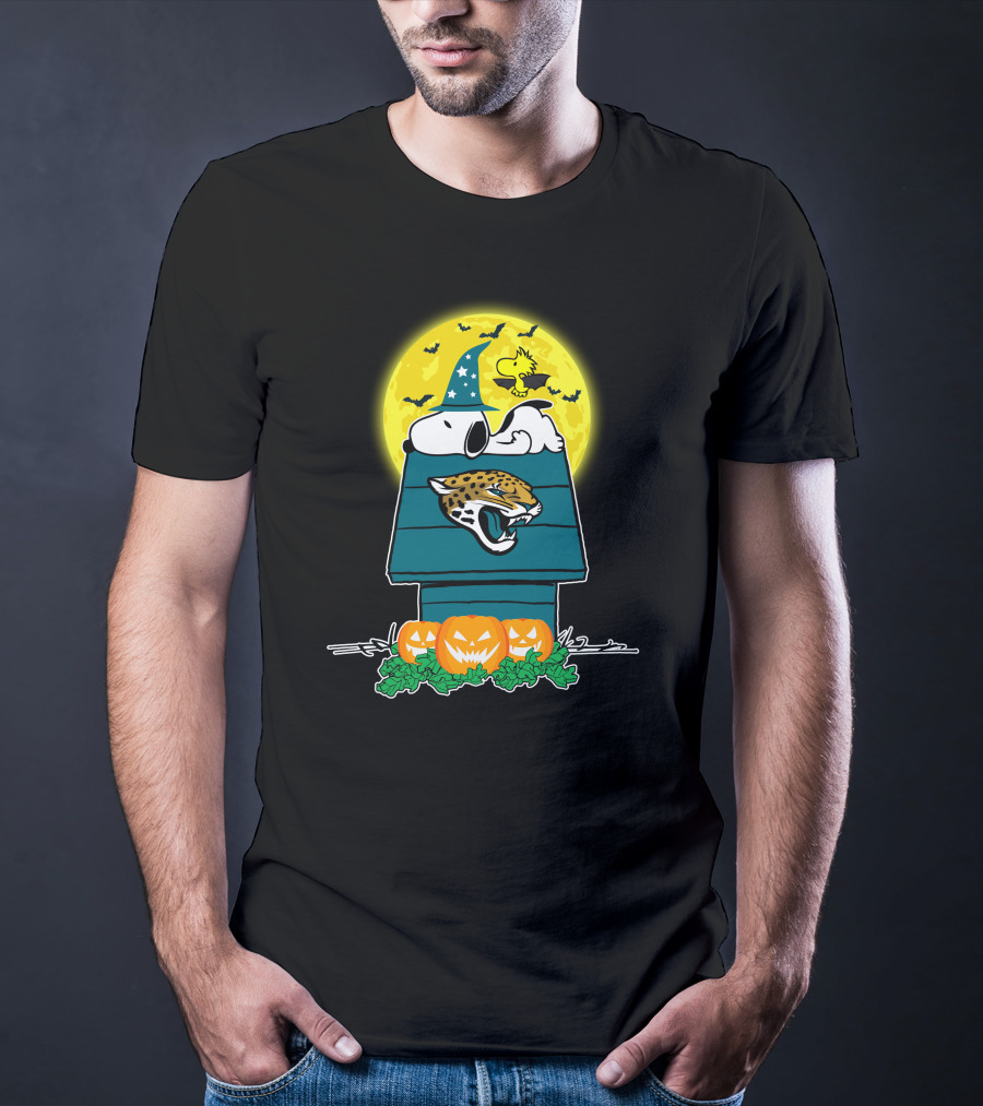 Jacksonville Jaguars Snoopy Halloween Pumpkin Night T-Shirt