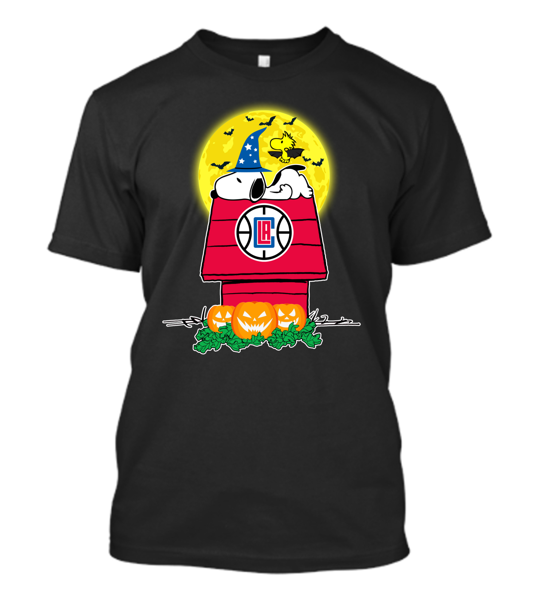 La Clippers Snoopy Halloween Peanuts Pumpkin Patch Moon Bats T-Shirt