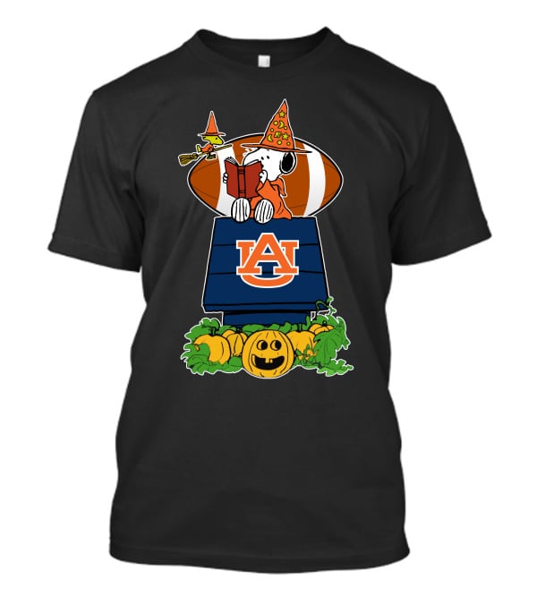 Auburn Tigers Snoopy Halloween Football Woodstock Pumpkin House T-Shirt
