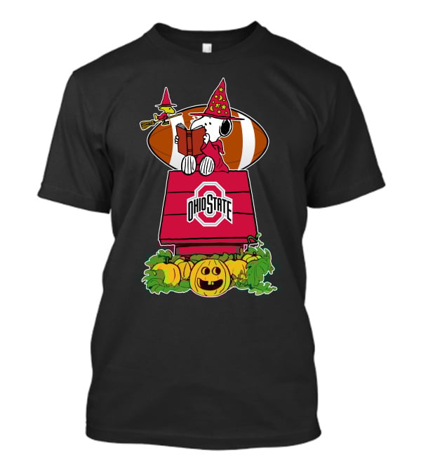Ohio State Buckeyes Snoopy Woodstock Halloween Football Pumpkin T-Shirt