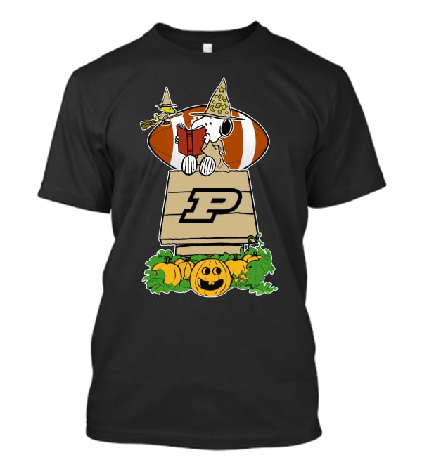Purdue Boilermakers Peanuts Snoopy Halloween Football Pumpkin T-Shirt