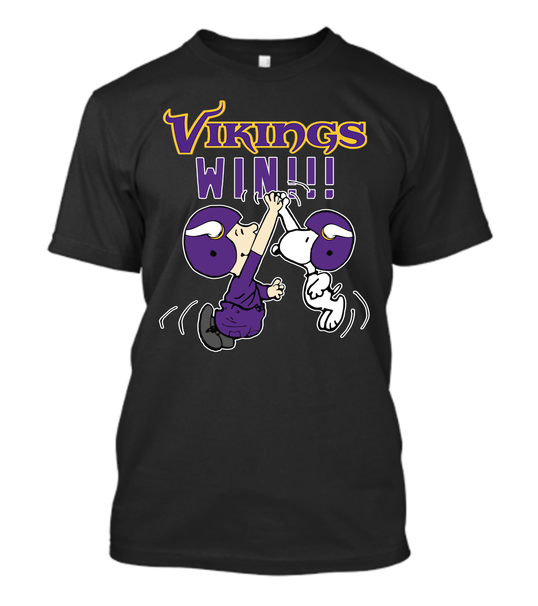 Vikings Win Peanuts High Five Celebration T-Shirt