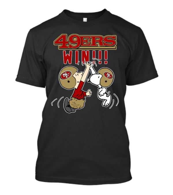 49ers Win Snoopy Peanuts Football Celebration T-Shirt