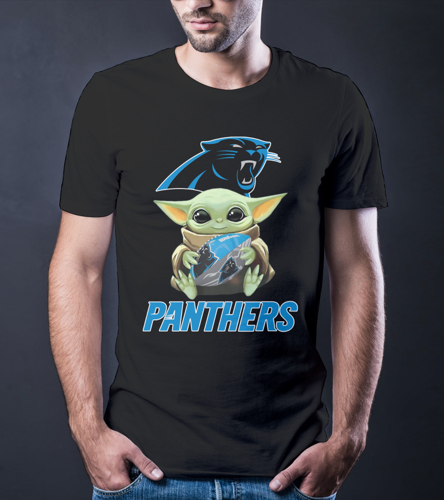 Carolina Panthers Baby Yoda Football Fan Gear T-Shirt