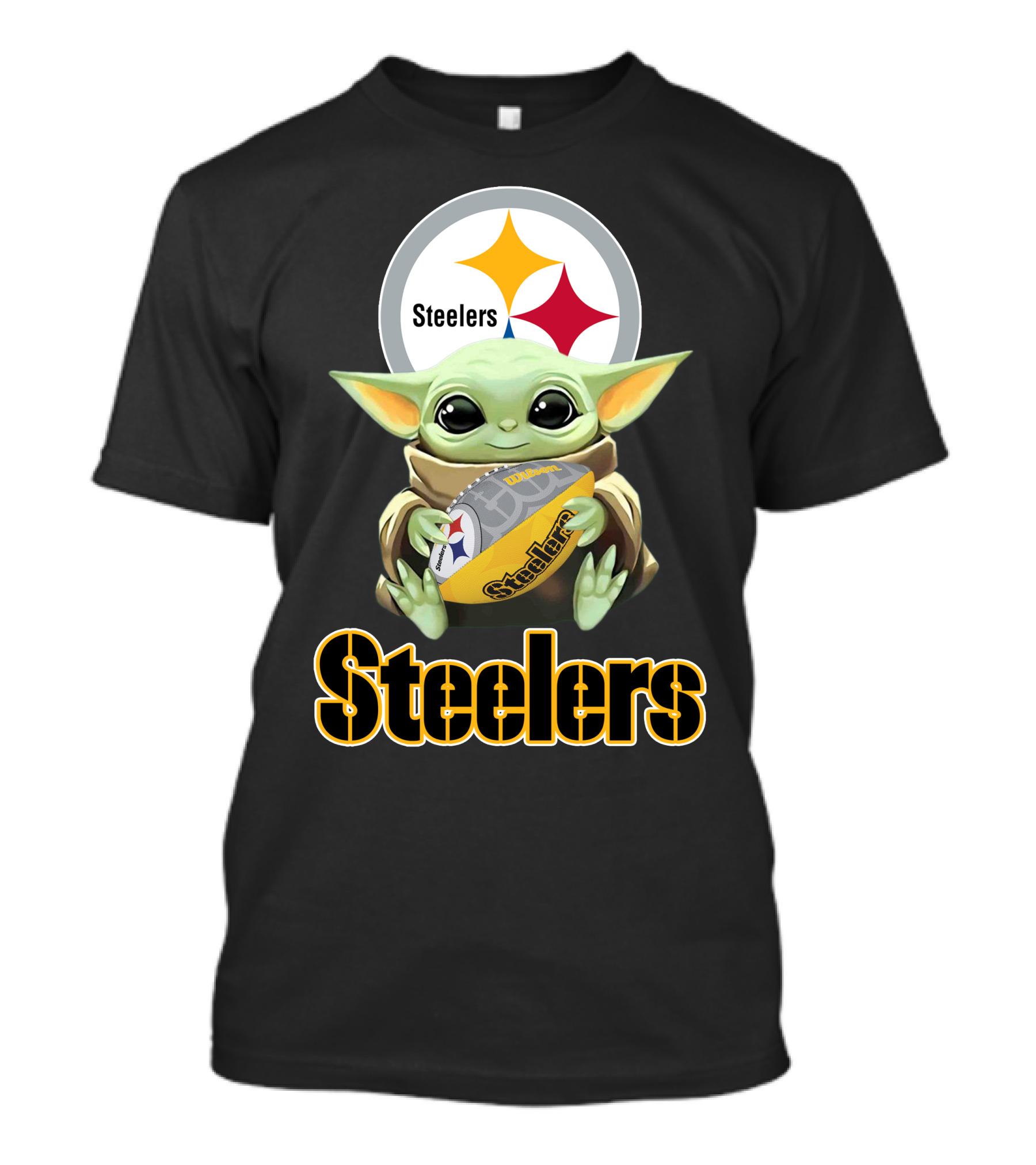 Steelers Baby Yoda Football Fan T-Shirt