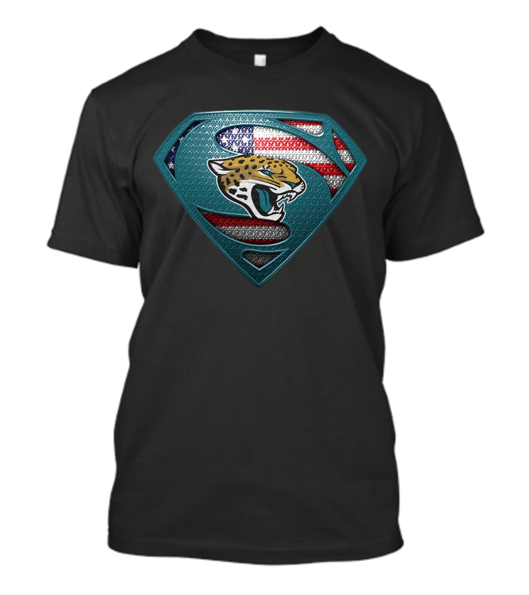 Jacksonville Jaguars Superman Logo American Flag T-Shirt