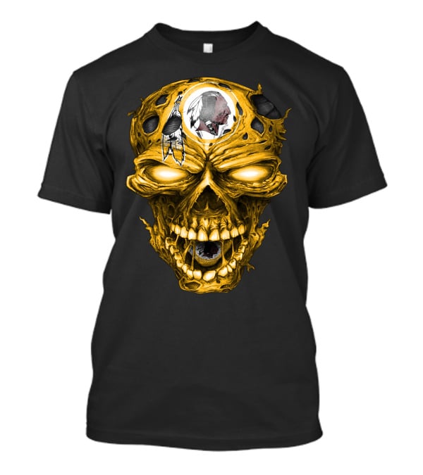 Washington Redskins Skull Emblem With Iconic Native American T-Shirt