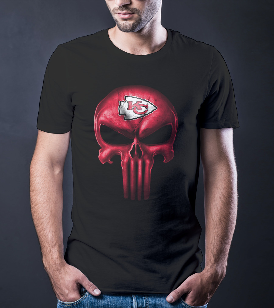 Kansas City Chiefs Skull Logo Red T-Shirt