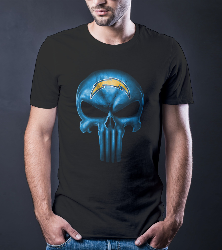 Los Angeles Chargers Skull Logo Fan T-Shirt