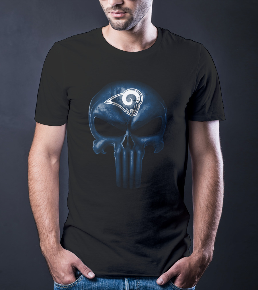 Los Angeles Rams Skull Logo Nfl T-Shirt