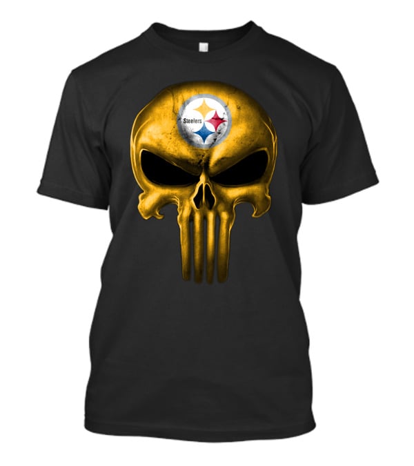 Pittsburgh Steelers Skull Emblem T-Shirt