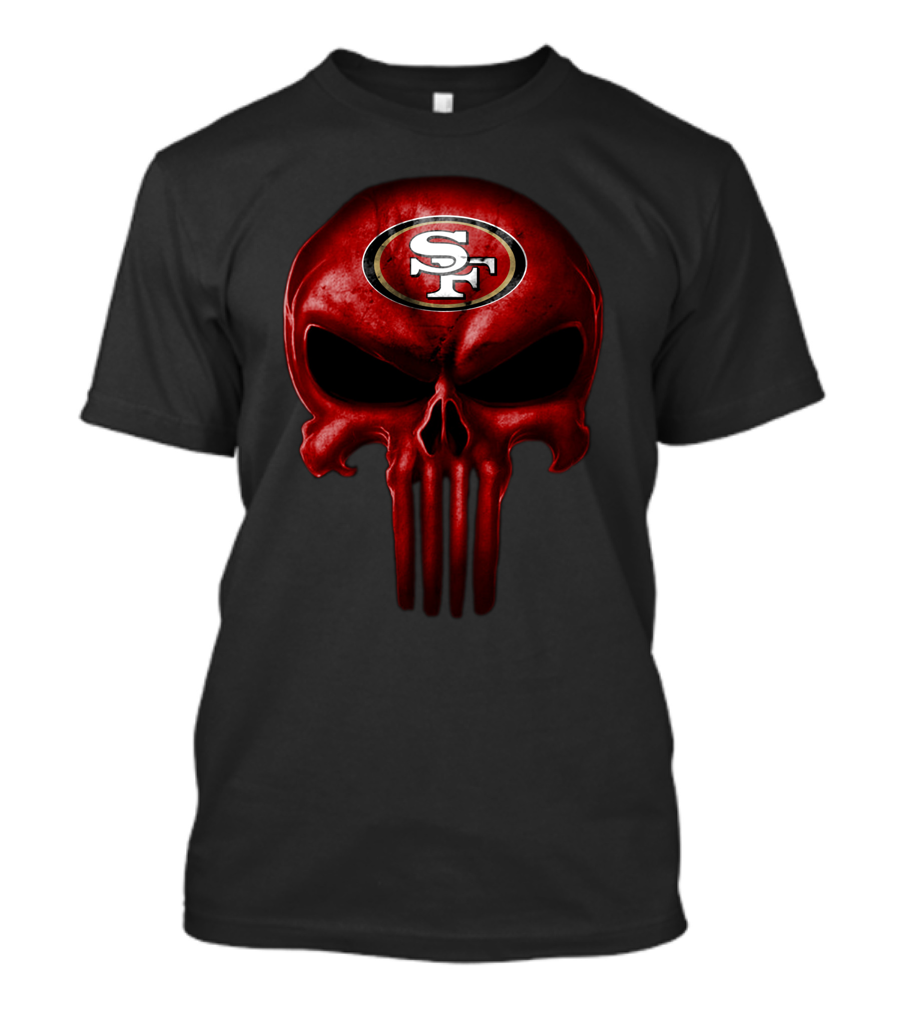 San Francisco 49ers Sf Logo Skull T-Shirt