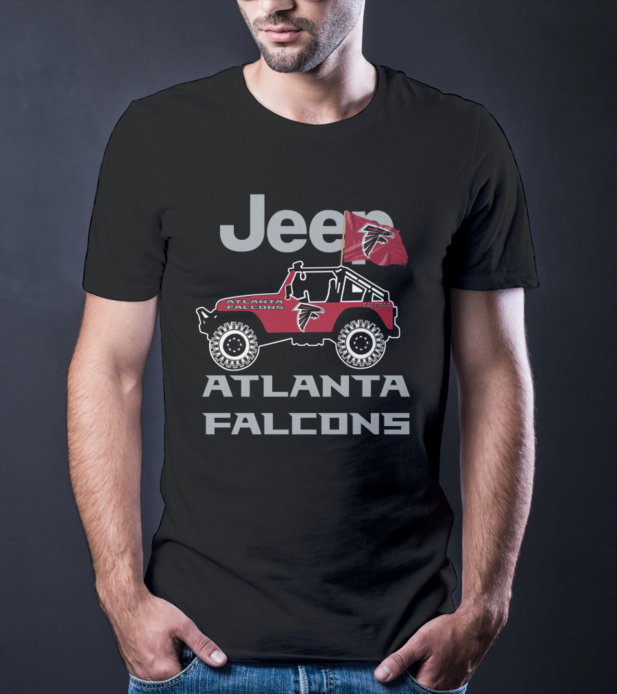 Jeep Atlanta Falcons Off-Road Vehicle Flag T-Shirt
