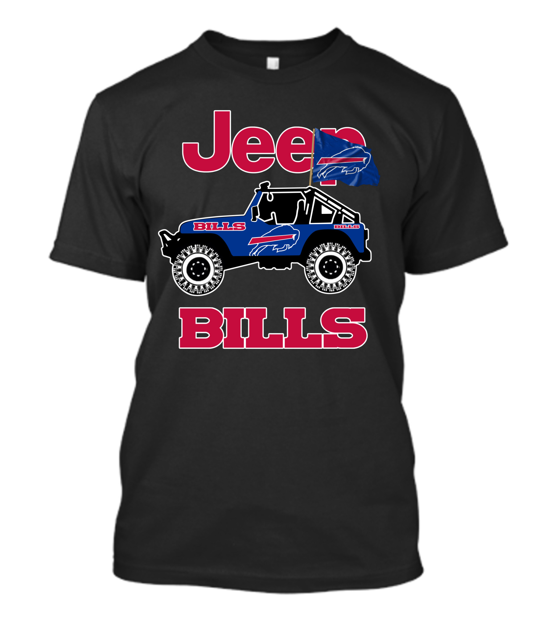 Jeep Buffalo Bills Bills Flag Jeep T-Shirt