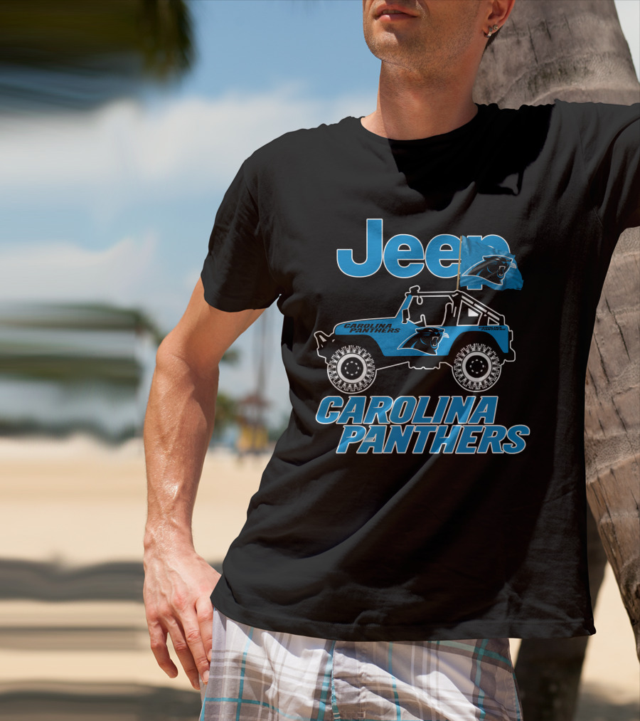 Jeep Carolina Panthers Vehicle Fan Gear T-Shirt