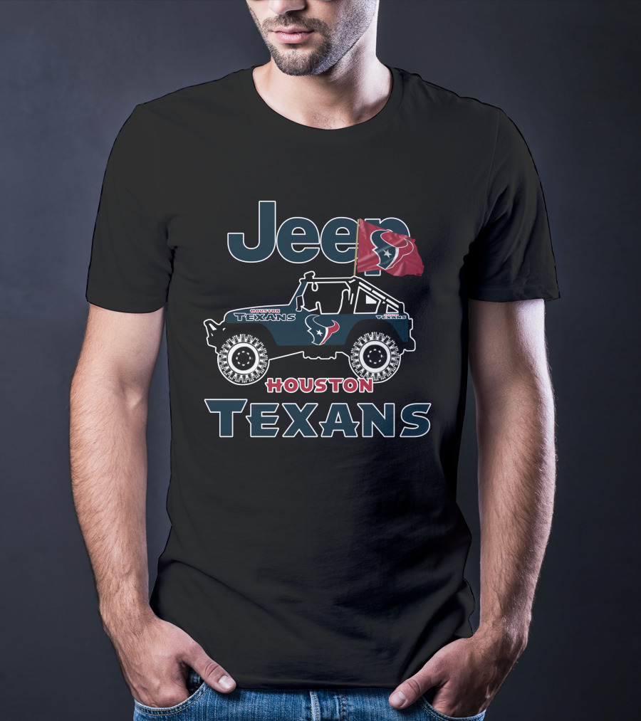 Jeep Houston Texans Truck Flag Fan Gear T-Shirt