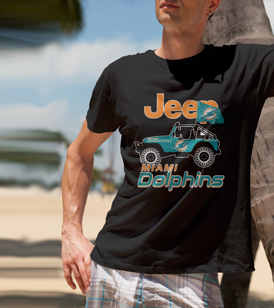 Jeep Miami Dolphins Flag T-Shirt