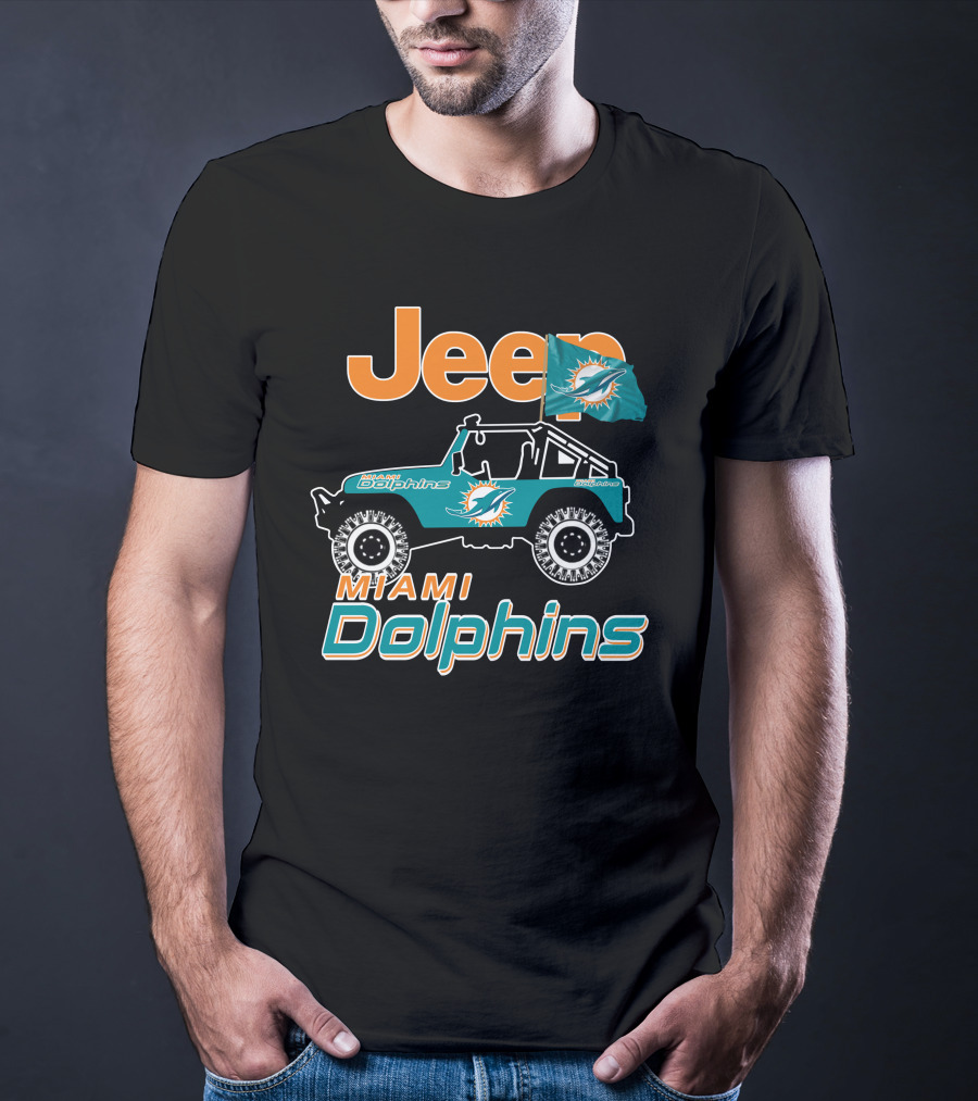 Jeep Miami Dolphins Flag T-Shirt