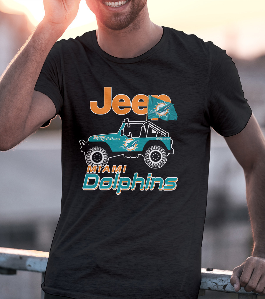 Jeep Miami Dolphins Flag T-Shirt