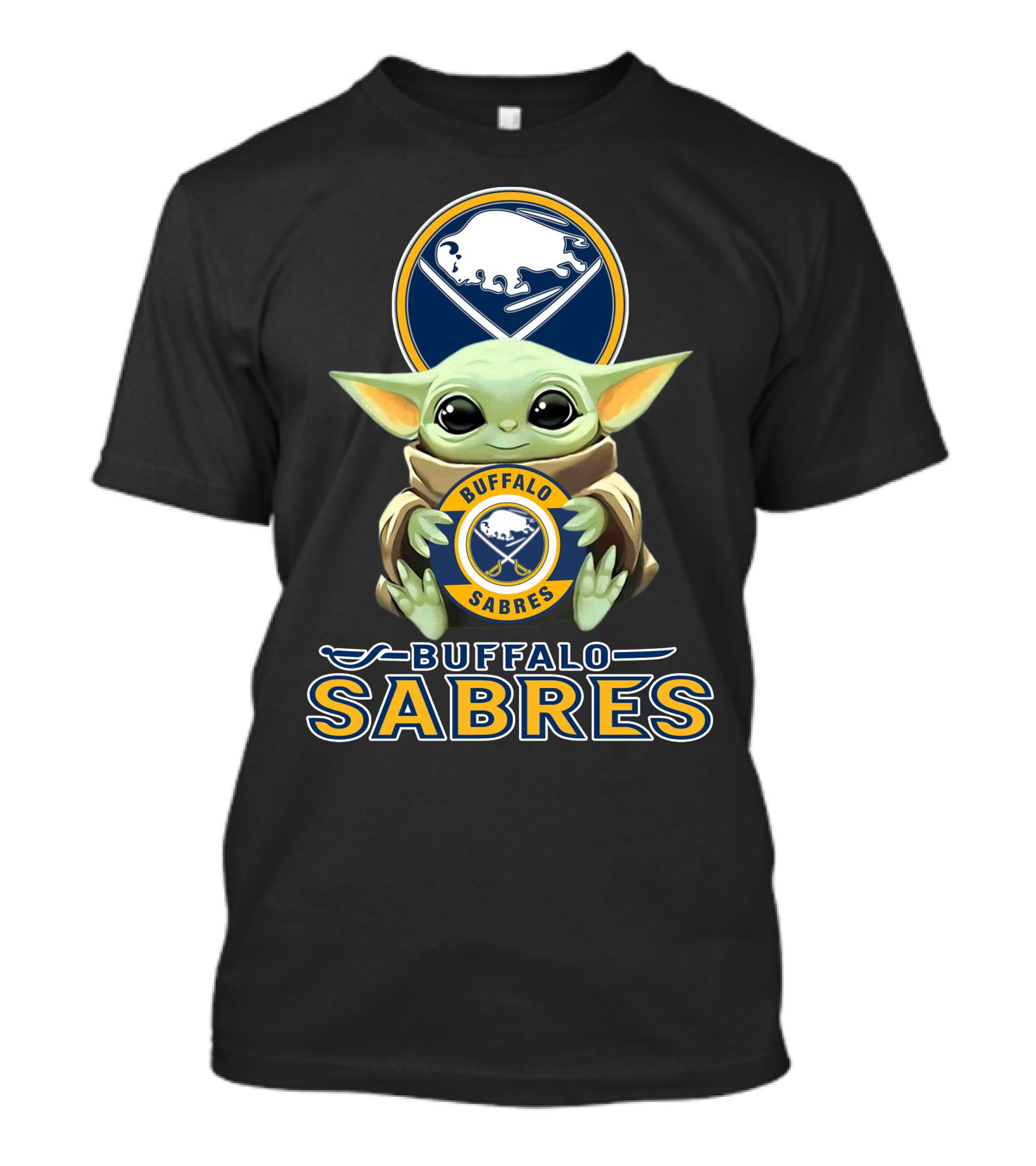 Buffalo Sabres Baby Yoda Holding Team T-Shirt