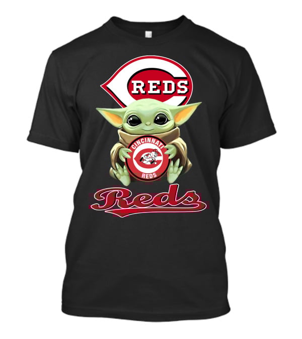 Cincinnati Reds Baby Yoda Holding Reds T-Shirt