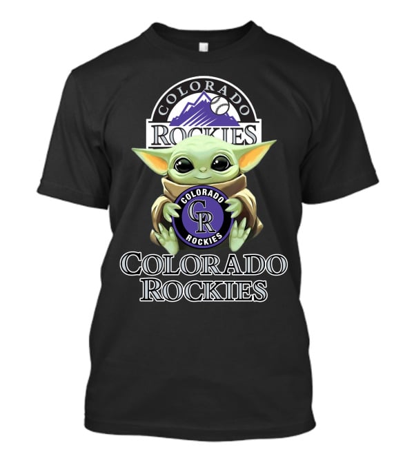Colorado Rockies Baby Yoda Holding Cr T-Shirt