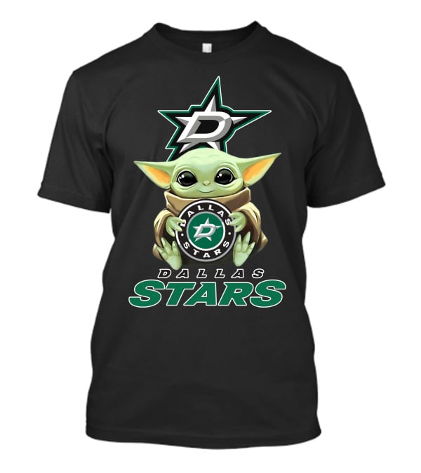 Dallas Stars Baby Yoda Holding T-Shirt