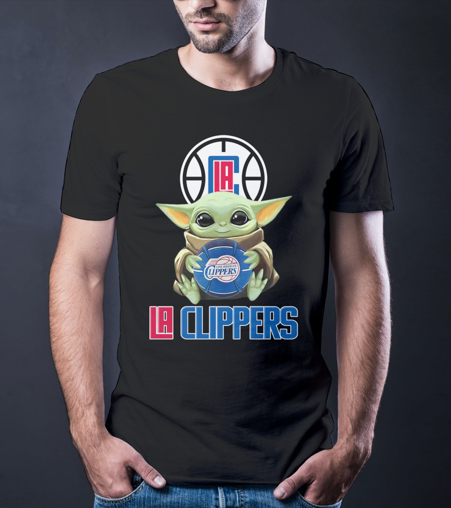 La Clippers Baby Yoda Los Angeles Basketball Fan Gear T-Shirt